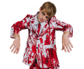 Strój Krwawego Pana Młodego (rozmiar 52/M) z zakrwawioną białą koszulą, spodniami i krawatem, producent Godan, idealny na Halloween i imprezę horror w Tychach.