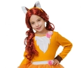 Uroczy pomarańczowy strój Liska dla dziecka (rozmiar 120/130 cm) z sukienką i opaską z uszami, producent Godan, idealny na karnawał i przedstawienia w Tychach.