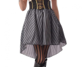 Oryginalny strój Steampunk (rozmiar S) z biało-czarną sukienką, naszyjnikiem i goglami, producent Godan, idealny na imprezy tematyczne i Halloween w Tychach.