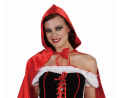Klasyczny strój Czerwonego Kapturka (rozmiar S) z sukienką, fartuchem i czerwoną peleryną z kapturem, producent Godan, idealny na bale i Halloween w Tychach.