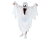 Klasyczny strój "DUCH" dla dziecka (rozmiar 110/120 cm) z długą białą szatą i kapturem, idealny na Halloween i bale w Tychach – dostępny również do wypożyczenia.