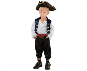 Zestaw dla dzieci Pirat (bluzka, spodnie, pasek, kapelusz), rozm. 92/104 cm