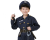 Zestaw dla dzieci Elegancki Policjant (bluzka, spodnie, pasek, czapka, kajdanki, krótkofalówka, pałka), rozm. 130/140 cm