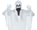 Strój Ducha na Halloween Godan dla dorosłych (rozmiar uniwersalny) – biała szata z kapturem. Klasyczny kostium na imprezę tematyczną. Kup online lub wypożycz w Zabawne Wydry Tychy.