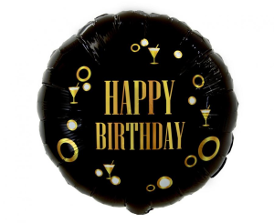 Balon foliowy okrągły Happy Birthday "18"
