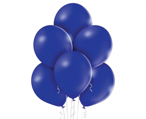 Balony lateksowe Belbal B105 (12 cali) na sztuki w kolorze Pastelowy Niebieski (Pastel Night Blue). Balony na hel lub powietrze. Idealne do dekoracji Baby Shower i Chrztu.