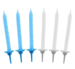 Świeczki urodzinowe niebieskie, białe 24 szt.