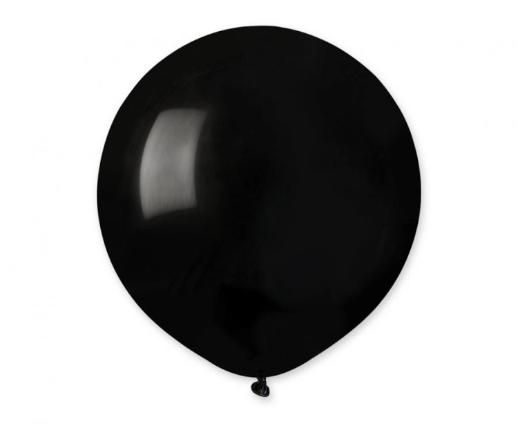 Duże balony lateksowe Gemar G19 Pastel Black 19 cali na sztuki - do ścianki balonowej, girlandy, czarne matowe dekoracje imprezowe Tychy, balony z helem, Zabawne Wydry