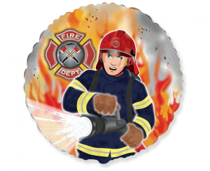 Balon foliowy okrągły strażak