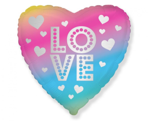 Balon foliowy serce love ombre "18"