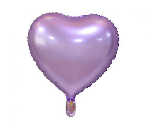 Balon foliowy Serce Lawendowe Godan 18 cali (46 cm), jednolity fiolet, na ślub i walentynki, na hel i powietrze.