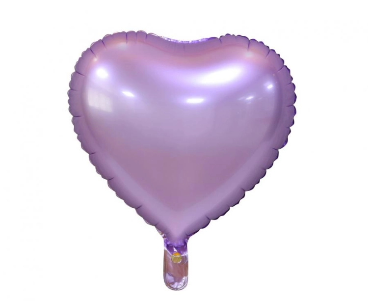 Balon foliowy Serce Lawendowe Godan 18 cali (46 cm), jednolity fiolet, na ślub i walentynki, na hel i powietrze.