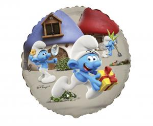 Balon foliowy okrągły Smurfs ''18"