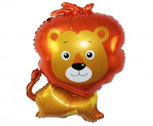 Balon foliowy Lew Safari 66 cm, dekoracja Król Dżungli na roczek, Godan.
