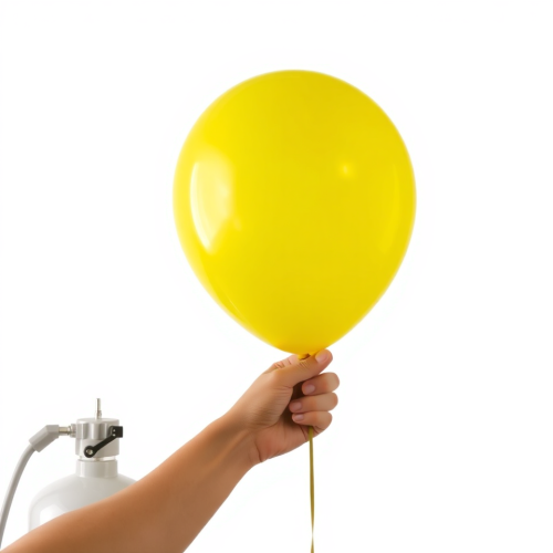 Usługa napełniania helem balonów foliowych cyfr i kształtów w Tychach, butla z helem.