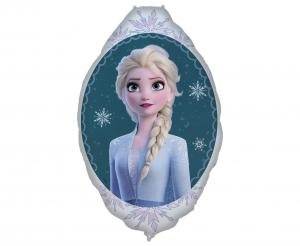 Duży balon foliowy Elsa Kraina Lodu kształt lustra 90 cm, dekoracja urodzinowa Frozen dla dziewczynki, Procos.