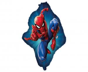 Duży balon foliowy Spiderman 88 cm w dynamicznej pozie, superbohater Marvel na urodziny, Procos.