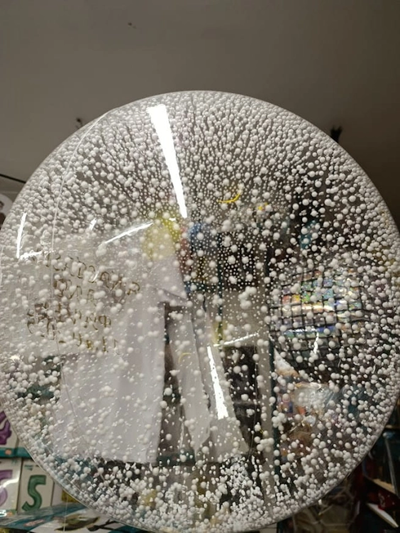 Balon Aqua Kula Śnieżna ze styropianem, bez personalizacji, trwały balon z helem Tychy.