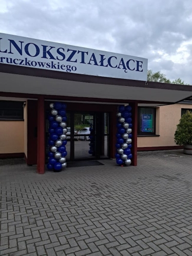 łup balonowy chromowany złoty srebrny, kolumna reklamowa bez kuli, dekoracja wejścia do sklepu Tychy.
