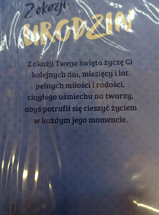 Kartka urodzinowa Armin Style GM z napisem Z okazji Urodzin Najlepsze Życzenia, elegancki karnet z życzeniami w środku.