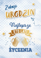 Kartka urodzinowa Armin Style GM z napisem Z okazji Urodzin Najlepsze Życzenia, elegancki karnet z życzeniami w środku.