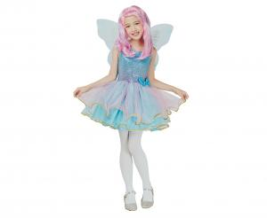 Strój Zestaw dla dzieci Niebieska Wróżka (sukienka, skrzydła), rozm.130/140 cm