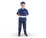 Strój Zestaw dla dzieci Policjant (koszula, spodnie, czapka, pasek), rozm. 120/130 cm