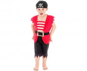 Strój Zestaw dla dzieci Pirat (spodnie, bluzka, pasek, chustka), rozm. 92/104 cm
