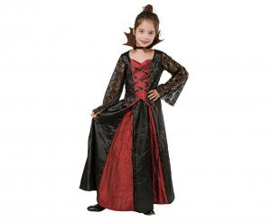 Strój Zestaw dla dzieci Gotycka Wampirzyca (spódnica, bluzka, kołnierz), rozm.120/130 cm