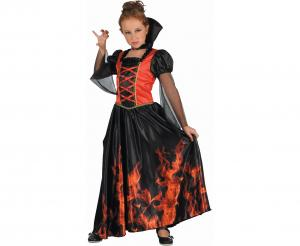 Strój Zestaw dla dzieci Czerwona Wampirzyca (sukienka, kołnierz), rozm. 120/130 cm