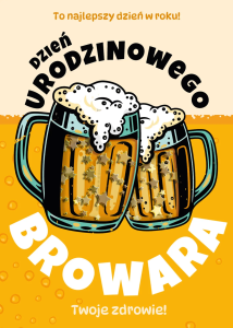 KARTKA KARNET KF-07 URODZINOWY UNIWERSALNY  KUFEL Z KONFETTI 