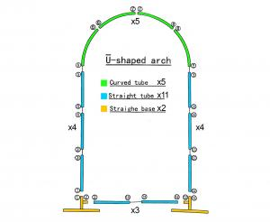 WYPOŻYCZENIE -Stelaż łuk, BIAŁY 180X90 cm 