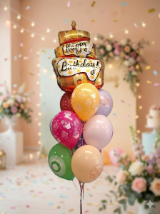 Bukiet balonów na hel, 9 lateksowych +kszatł