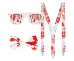 Zestaw "Bloody Psycho" (Krwawe Szelki, Muszka, Okulary)
