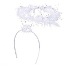 Opaska Aureola Anioła – Biała z Puszkiem