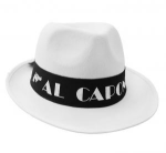 Kapelusz "Al Capone" Biały z Napisem