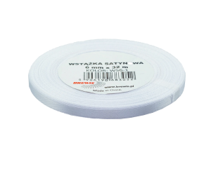 Wstążka Satynowa Biała 6mm (Na Metry)