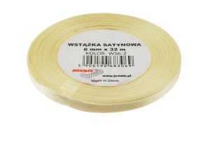 Wstążka Satynowa Ecru / Kremowa 6mm (Na Metry)