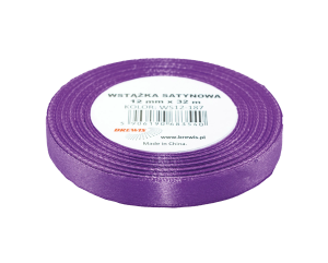 Wstążka Satynowa Lawendowa 12mm (Na Metry)