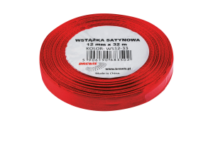 Wstążka Satynowa Bordowa / Burgund 12mm (Na Metry)