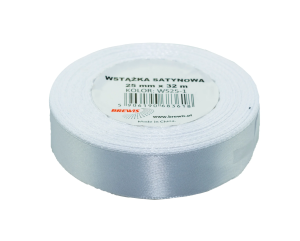 Wstążka Satynowa Biała 25mm (Na Metry)