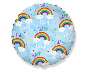 Balon foliowy o średnicy 18 cali z kolorowym motywem urodzinowym, idealny na każdą okazję. Doskonały do dekoracji przyjęć, dostępny w sklepie Zabawne Wydry w Tychach. Spraw, by Twoje urodziny były niezapomniane dzięki tej wyjątkowej ozdobie!