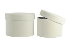 Welurowy Flowerbox Okrągły Ecru 17x12,5 cm | Zabawne Wydry