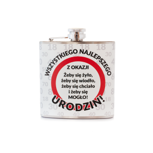 Piersiówka ze stali nierdzewnej 178 ml "Wszystkiego Najlepszego z Okazji Urodzin"