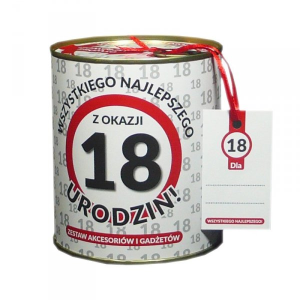 Śmieszny Prezent na 18 Urodziny: Puszka Konserwa z Bilecikiem i Gadżetami