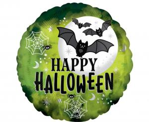 Balon Foliowy Happy Halloween Nietoperze Glow Batty 17" (43 cm)