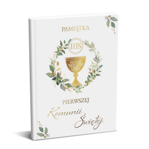 Pamiątka Pierwszej Komunii Świętej | Elegancka Książeczka A5 z Kopertą