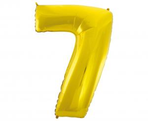 Balon foliowy cyfra złota "7" 92 cm
