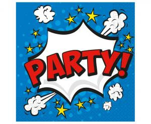 Serwetki Papierowe Komiksowe PARTY Superbohater 33x33cm - 20 szt.