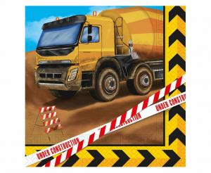 Serwetki Papierowe Budowa Construction Betoniarka 33x33cm - 20 szt.